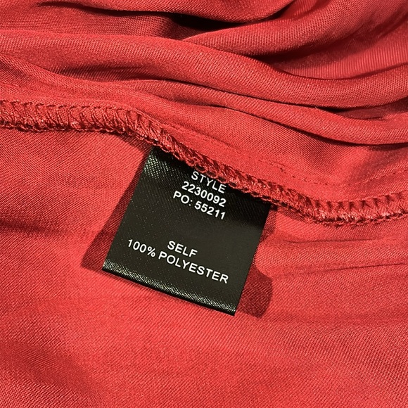 Red blouse - satiny smooth and soft. Great condition! - Picture 5 of 6